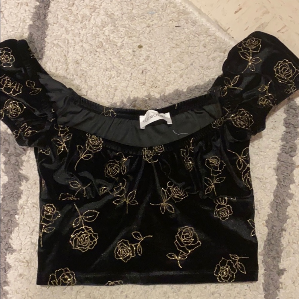 NEW VELVET CROP TOP